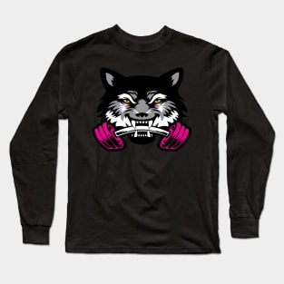 Wolf sport and fitness lovely blend drawing cute cool colorful Long Sleeve T-Shirt